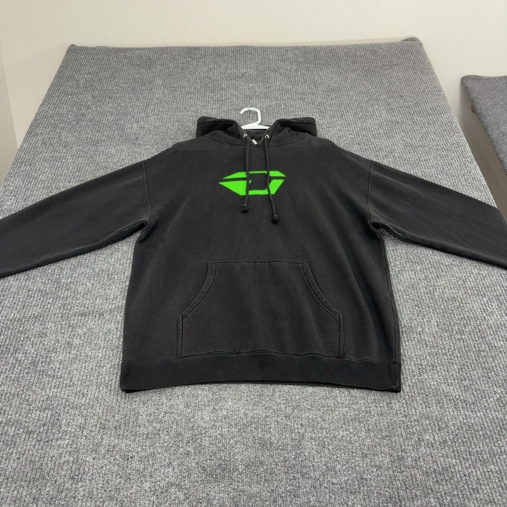Vintage Drake Hoodie Mens XL Black Cotton Graphic Snowboard Streetwear Y2K